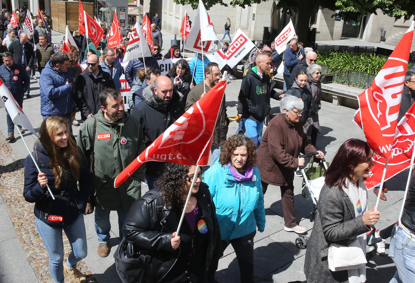 Fotografías de la manifestación del 1 de mayo en Segovia