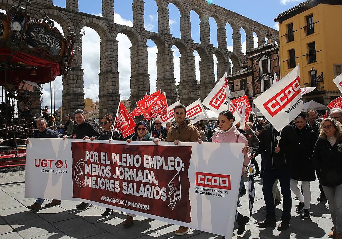 Fotografías de la manifestación del 1 de mayo en Segovia