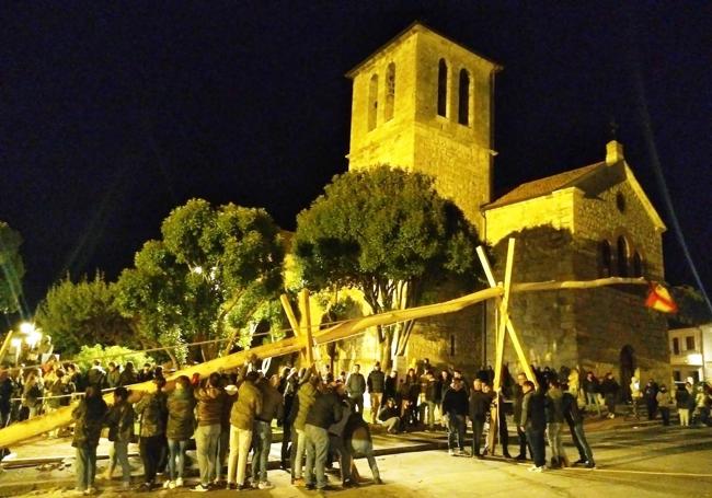 Levantada del mayo en Pedrajas de San Esteban