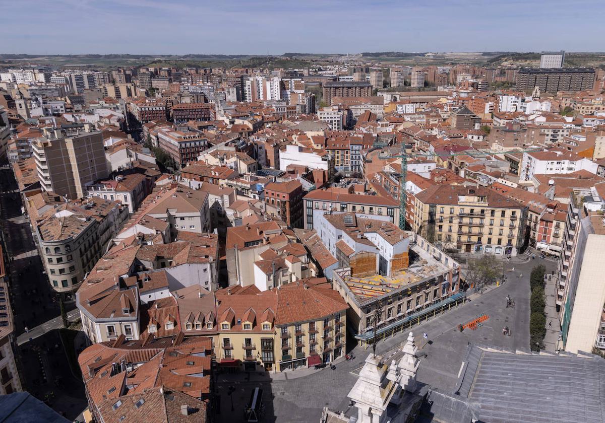 Vista de Valladolid desde la torre de la catedral.