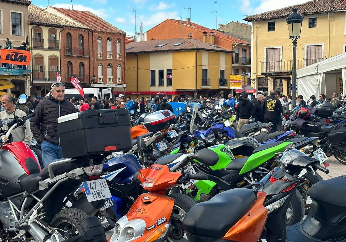 Panorámica que presentaba Villalón con la concentración motera.