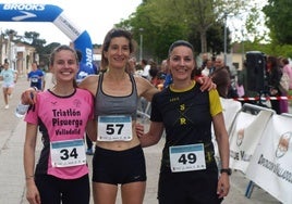 Las tres primeras clasificadas en la prueba femenina.