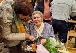 La homenajeada Felisa Herrero.