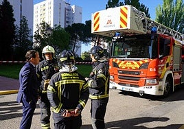 Presentación, hace unos días, del nuevo camión escala de los Bomberos de la Diputación de Valladolid.