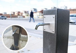 La fuente del parque del barrio de los cuarteles funciona tras la reposición del grifo.