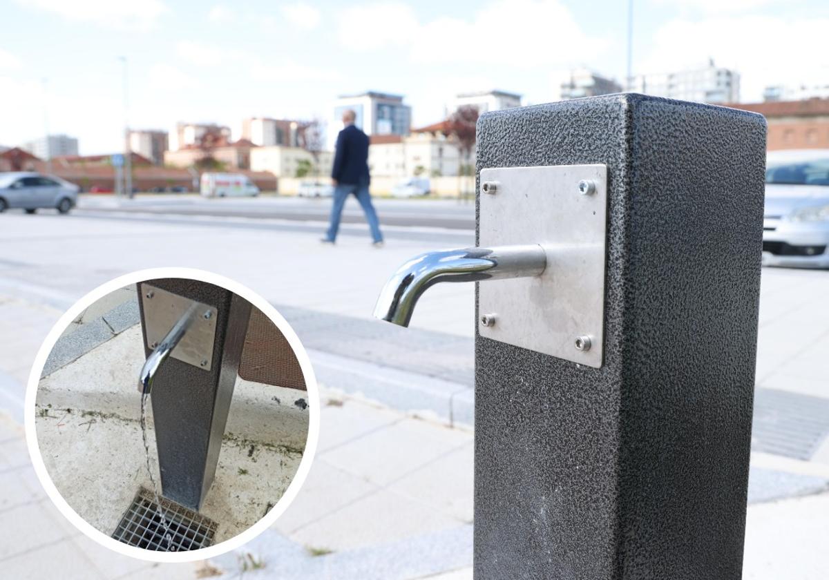 La fuente del parque del barrio de los cuarteles funciona tras la reposición del grifo.