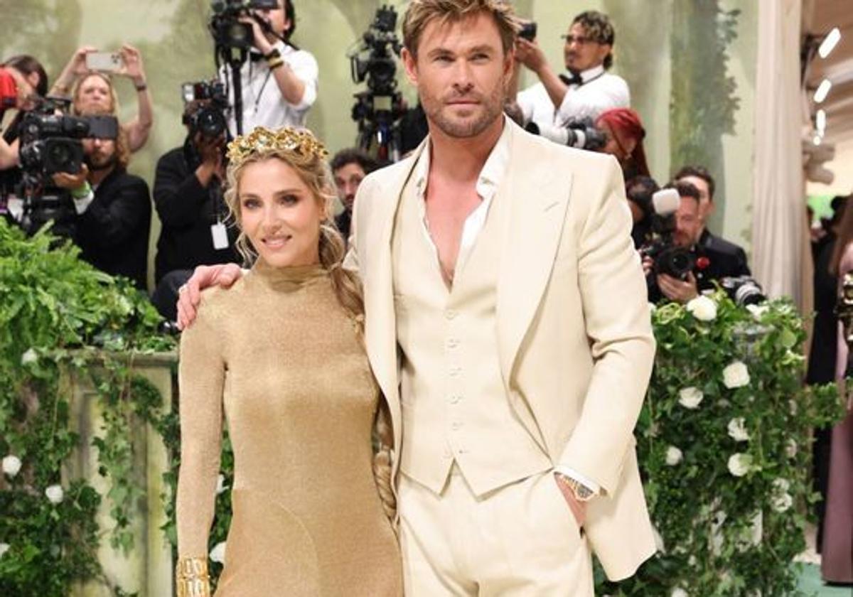 Elsa Pataky y Chris Hemsworth, en la Met Gala 2024.