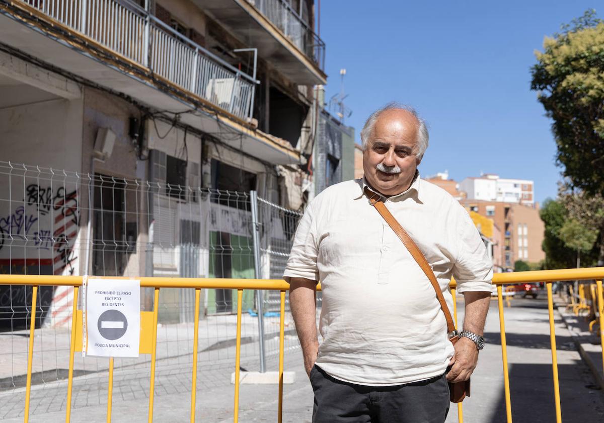 José Luis Ainsúa, en una visita a Valladolid por la explosión en la calle Goya.