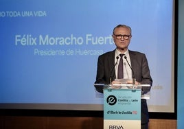 Félix Moracho, durante su intervención en la entrega de los premios.