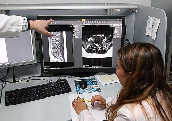 Personal del servicio de Radiodiagnóstico del Hospital General de Segovia.