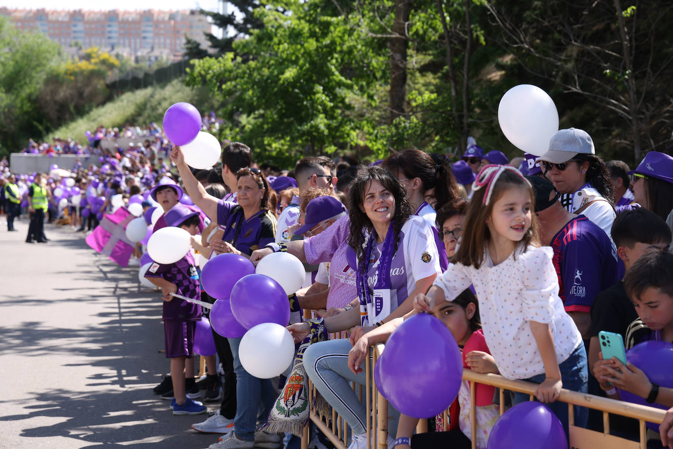 Las imágenes del espectacular ambiente previo al partido del Real Valladolid