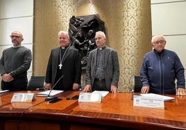 Manuel González tavira, Monseñor Iceta, Donato Miguel Arce y Amadeo Alonso.