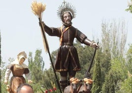 San Isidro y Santa María de la Cabeza, en procesión.