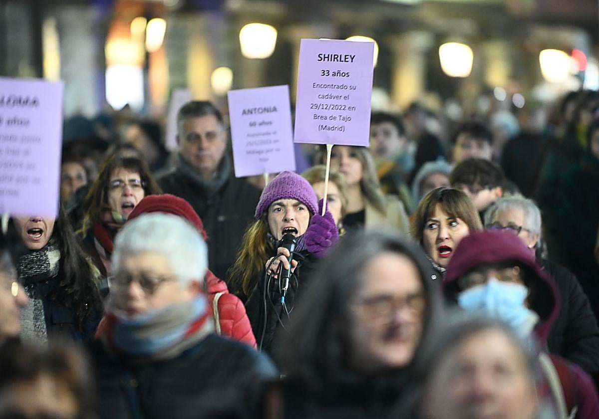 Imagen de archivo de manifestación en Valladolid contra la violencia machista.
