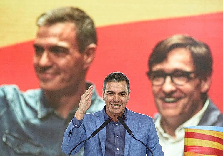 Pedro Sánchez, en un acto del PSC en Barcelona.
