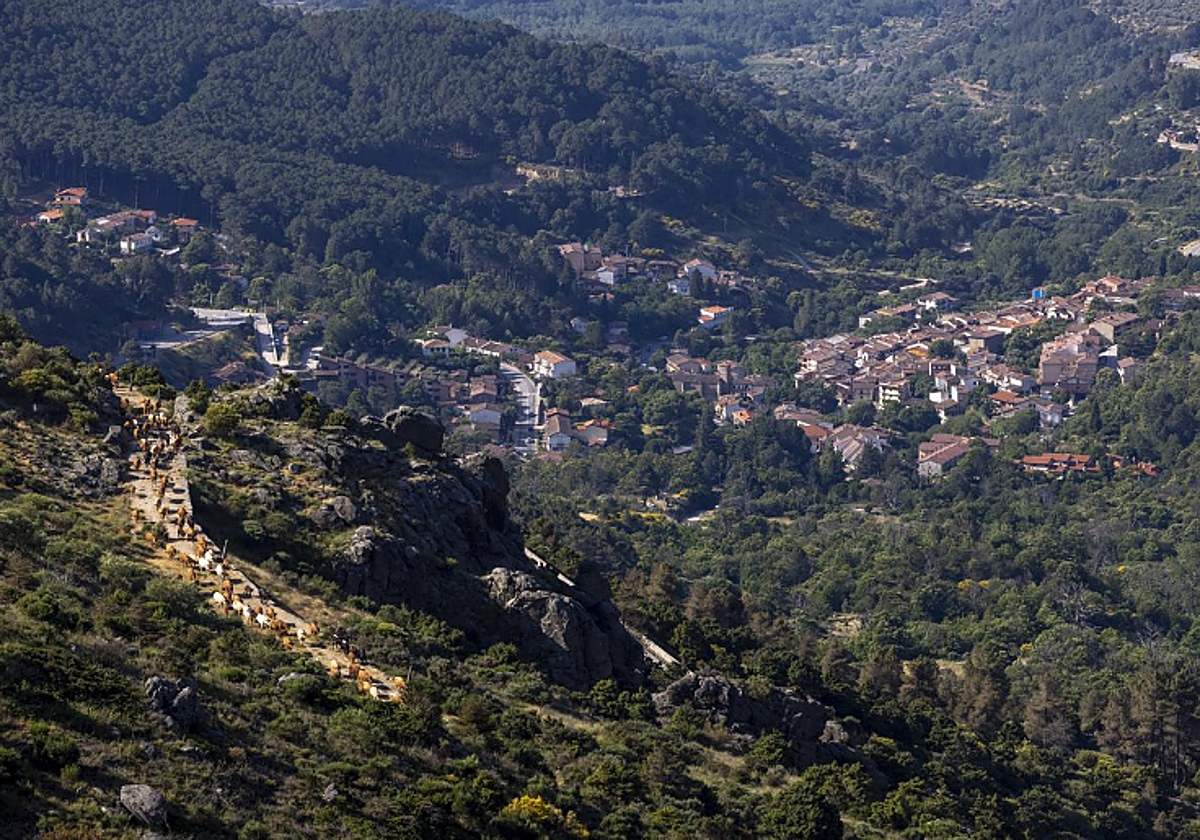 Imagen área de archivo del puerto del Pico, en la provincia de Ávila.