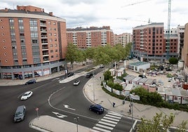 Bloques de viviendas en la plaza Marcos Hernández de Valladolid.