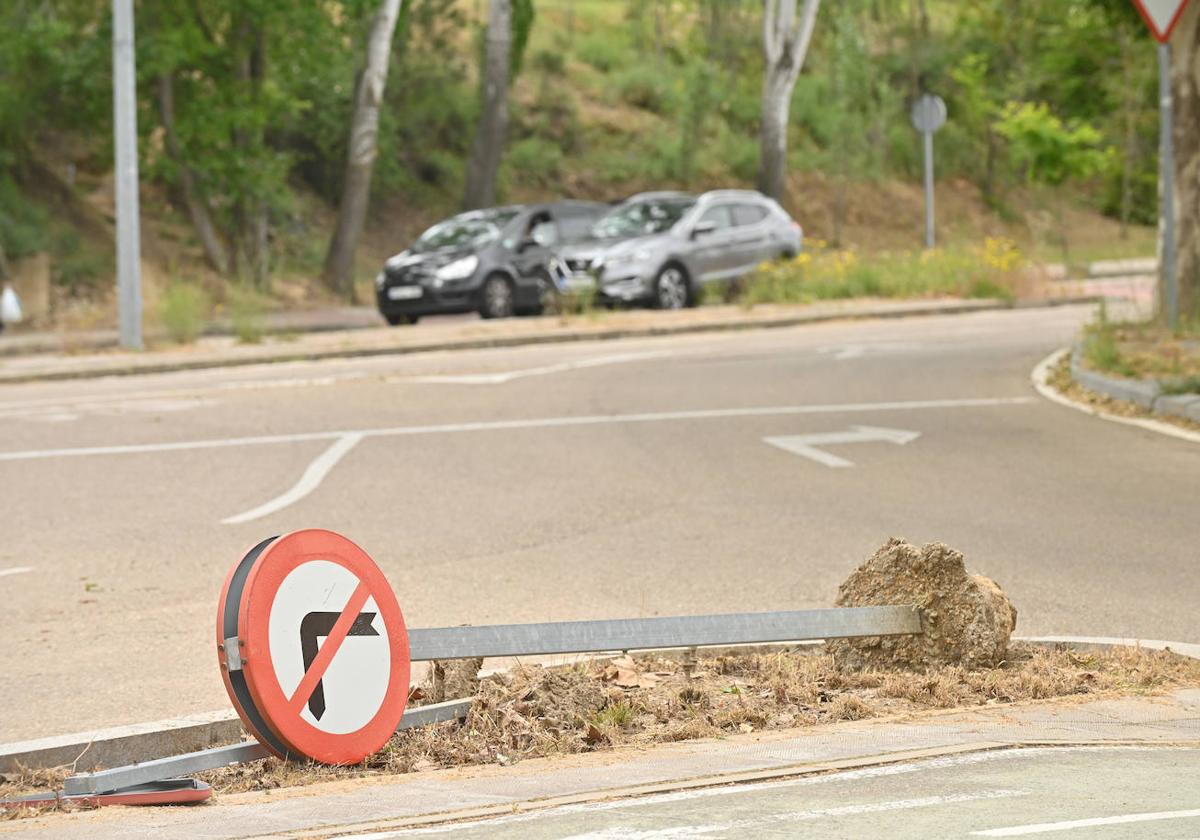 La Avenida Real Valladolid amanece vandalizada