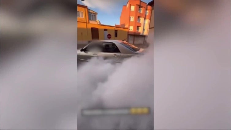 Detenido por realizar derrapes en un pueblo de León