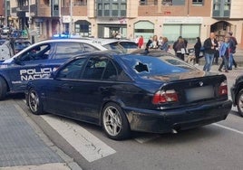 Imagen del vehículo que ha huido de la policía tras el accidente.