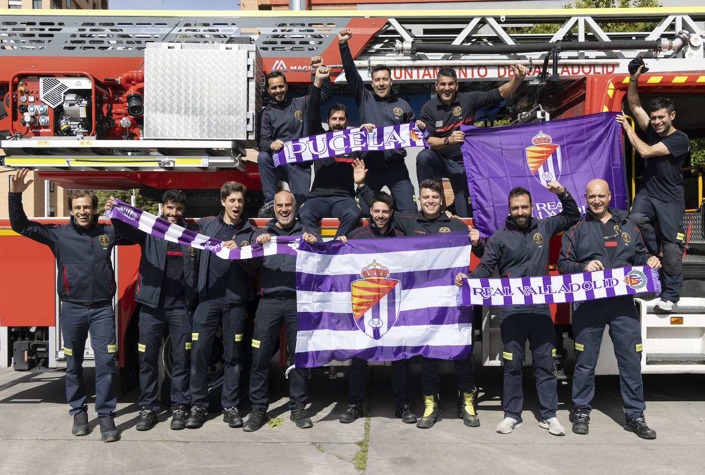 Los bomberos Alejandro Fernández, Álvaro Varela, Pablo Berzosa, José Luis Fernández, David Villorejo, Guillermo Fernández, Julio Gutiérrez, Álvaro Martin, Javier Capdepont, Elvis Rodríguez, Diego García; Jaime Vidal y José Luis Peña.