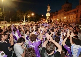 Fotos de la celebración del ascenso en la fuente de Zorrilla