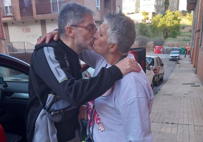 Menchu recibió a Víctor en su casa de Soria cuando a él le dieron el alta el viernes 24 de mayo