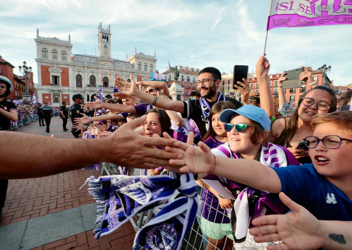 Las imágenes del Real Valladolid en el ayuntamiento