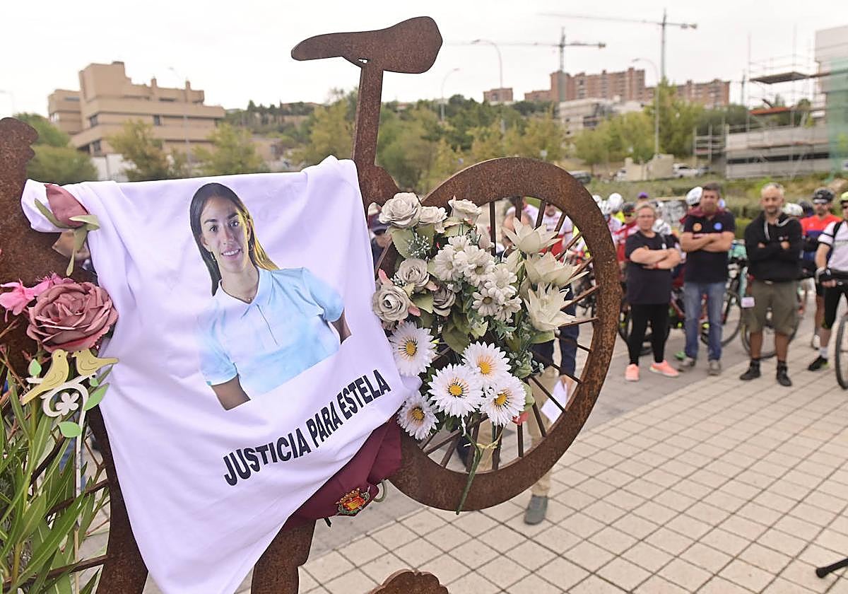 Marcha ciclista en homenaje a Estela Domínguez, el pasado mes de septiembre en Valladolid.