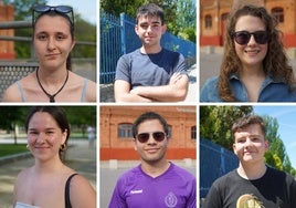 Universitarios y estudiantes de Valladolid que harán la EBAU este año.