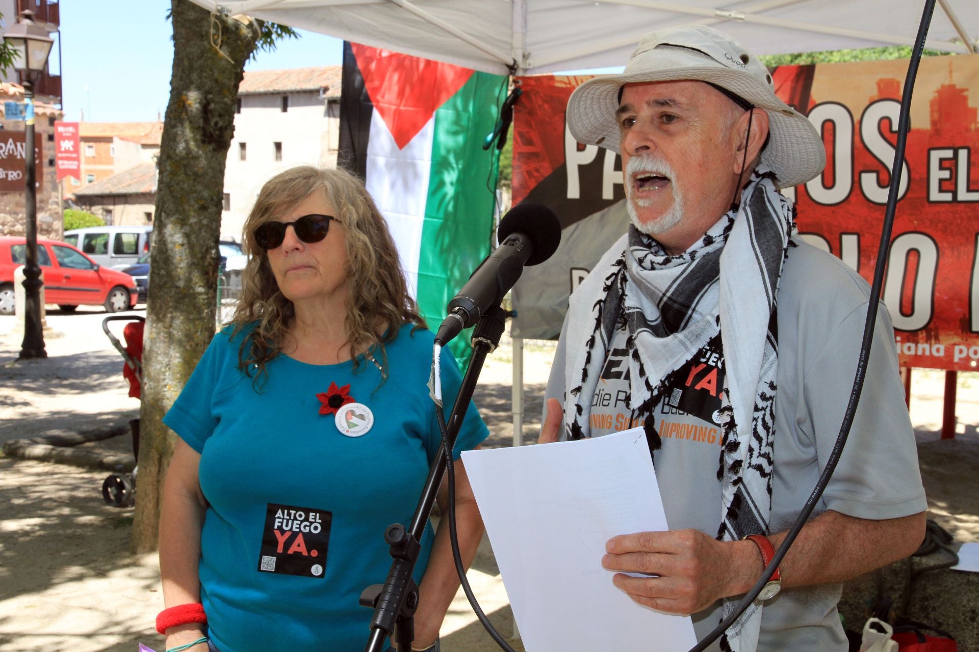 La acampada por Palestina en Segovia, en imágenes