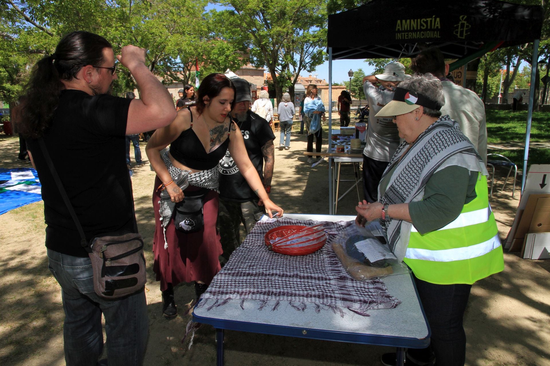 La acampada por Palestina en Segovia, en imágenes