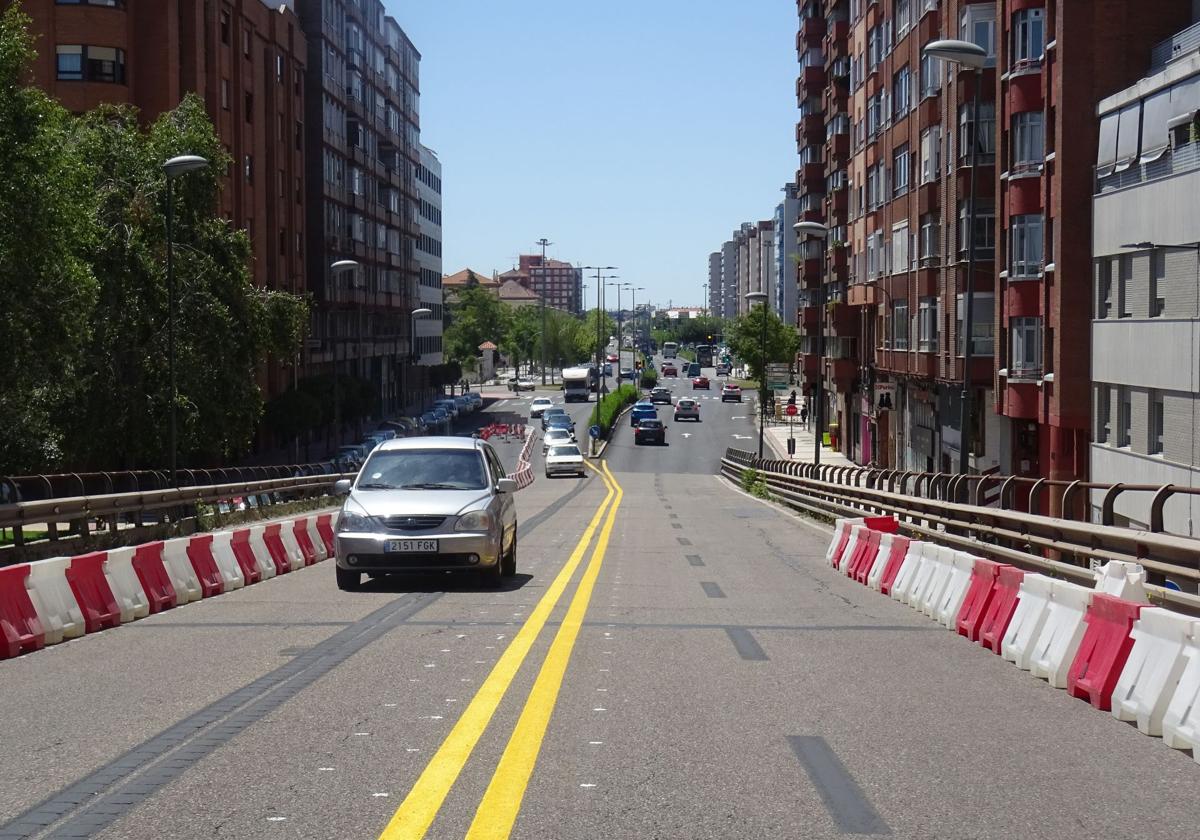 Carriles del viaducto con su aspecto actual.