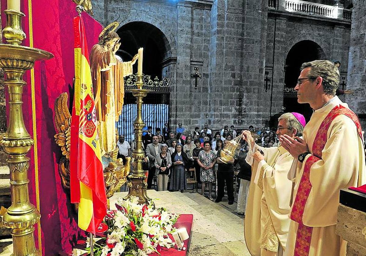 El arzobispo de Valladolid, Luis Argüello, durante el acto de clausura el Año Jubilar del Sagrado Corazón