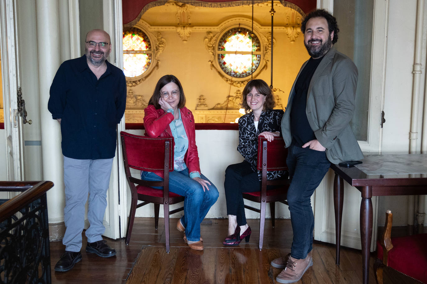 Desde la izquierda, Rafa Vega, Maite Rodríguez, Henar Díaz y José F. Peláez.