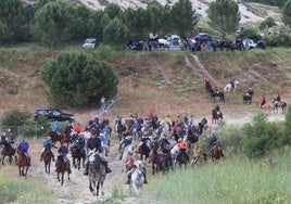 Encierro de La Parrilla en el tramo campero.