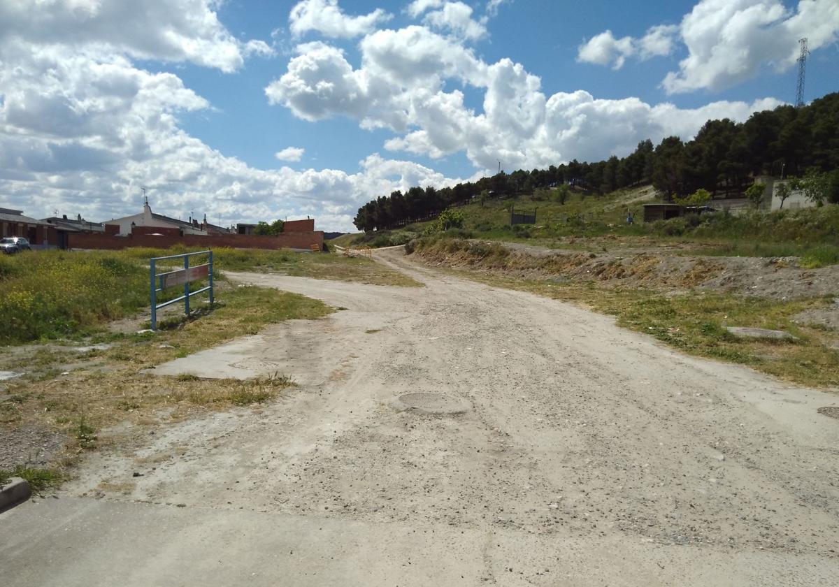 Parte alta del barrio de La Serna por donde estaba trazado el nuevo recorrido de los encierros camperos de Íscar.