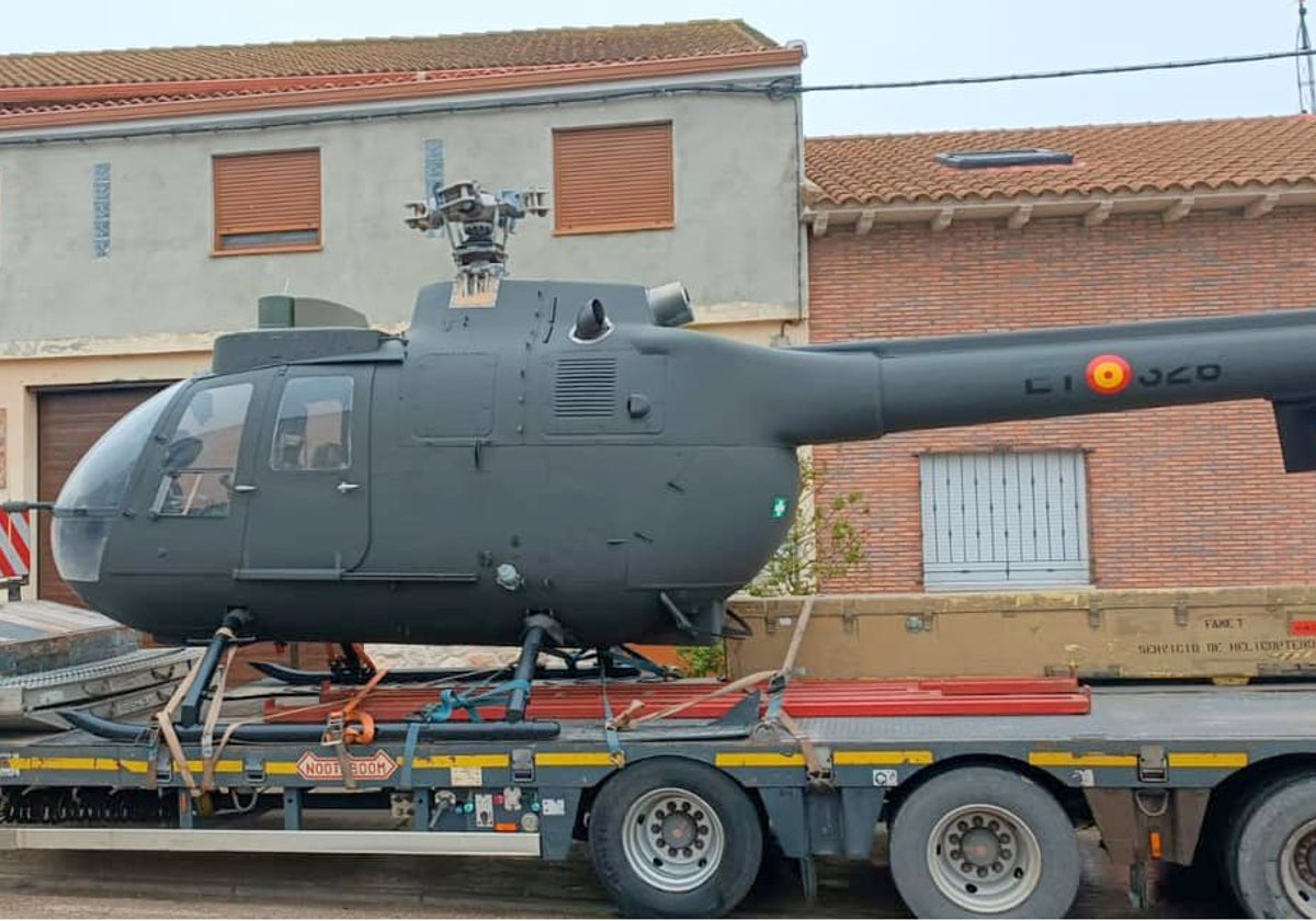 El Ayuntamiento de Antigüedad recibió un helicóptero militar para el futuro Museo de la Aviación el pasado mes de enero.