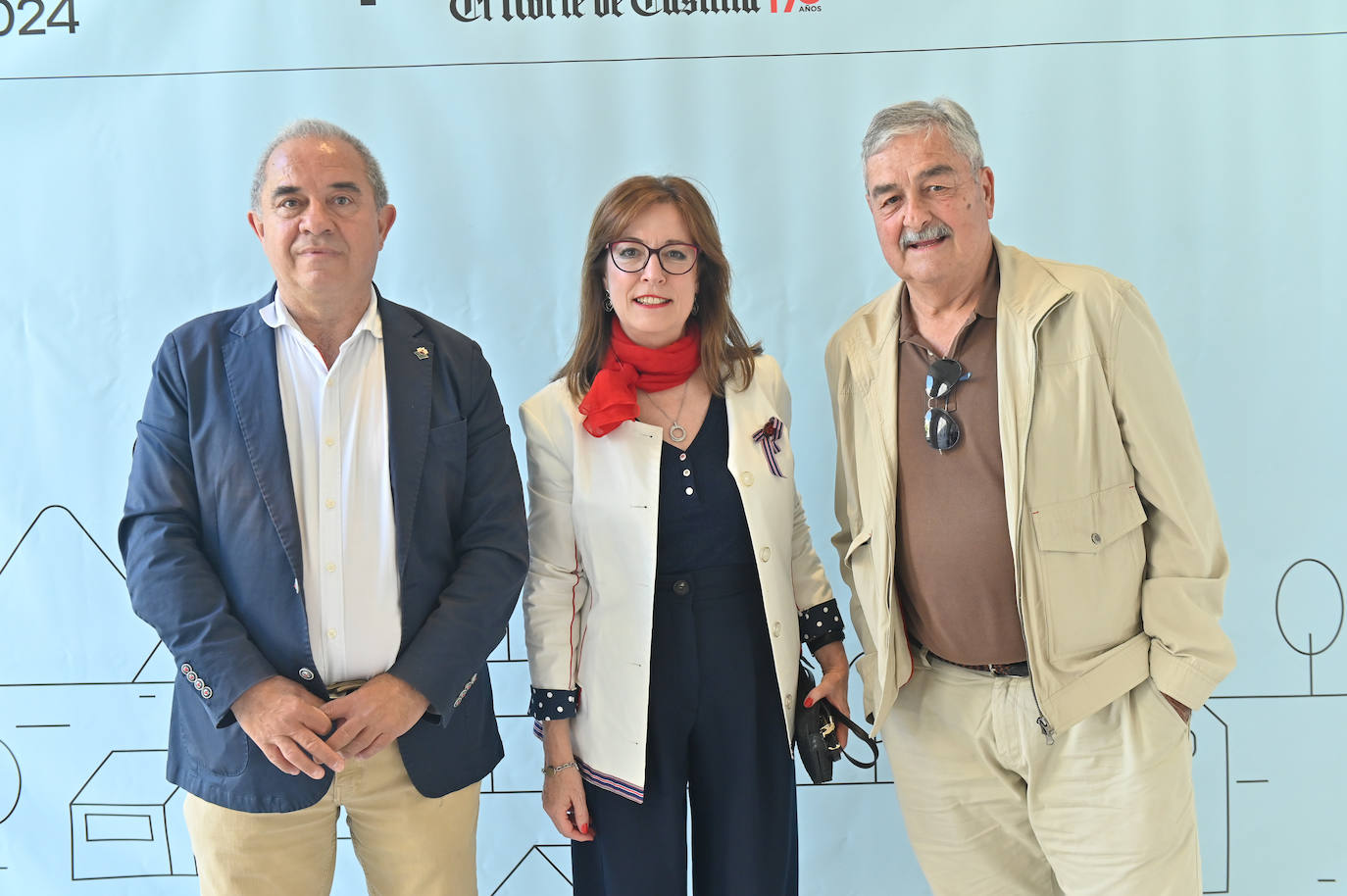 Paco Rodríguez, alcalde de Urueña; Mª Ángeles Tiedra Fernández, alcaldesa de Tiedra y Javier Yepes, analista de fútbol de El Norte