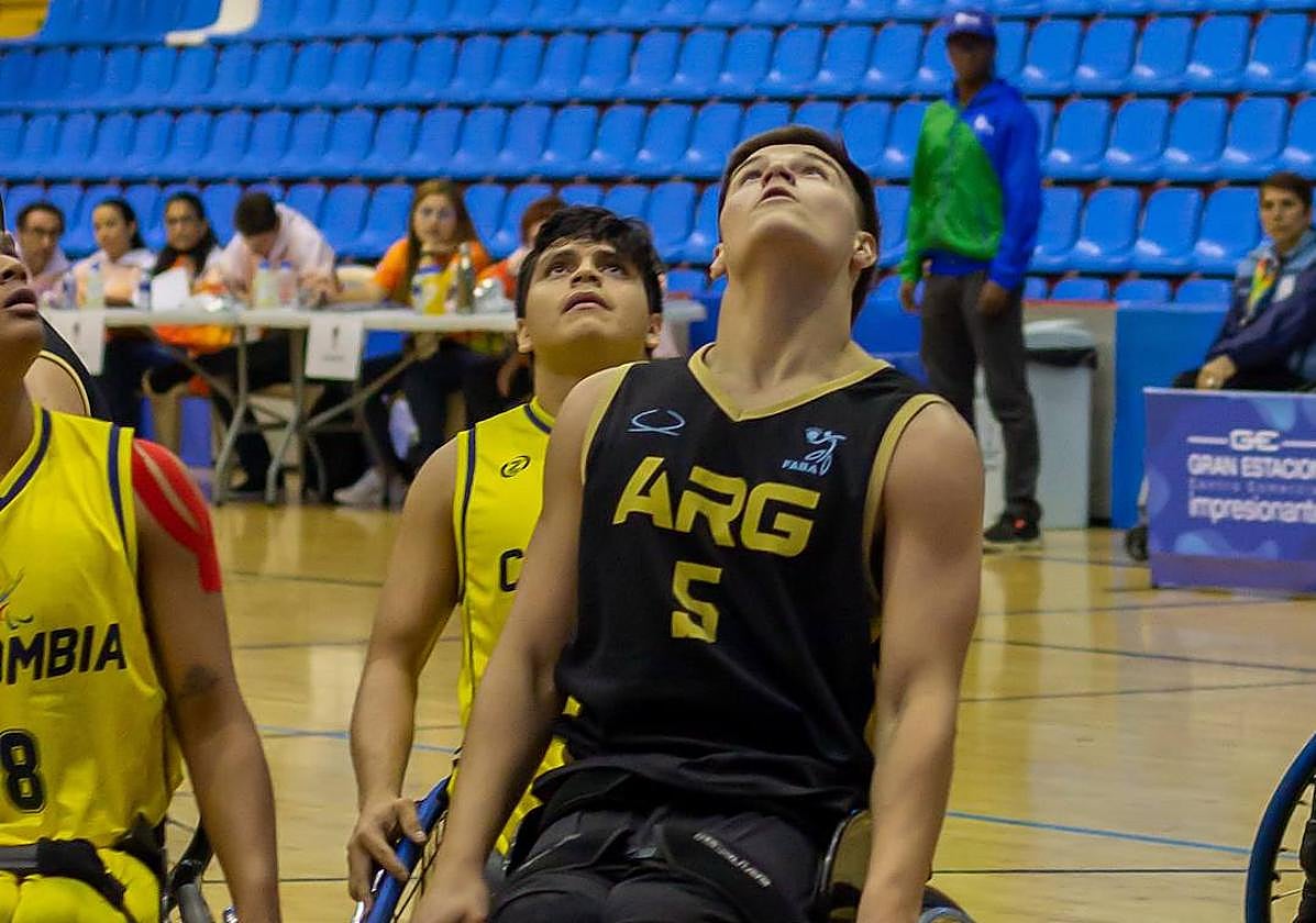Lucas Müller, en una imagen con la selección argentina.