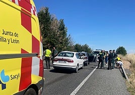Imagen del accidente en la N-601 kilómetro 145
