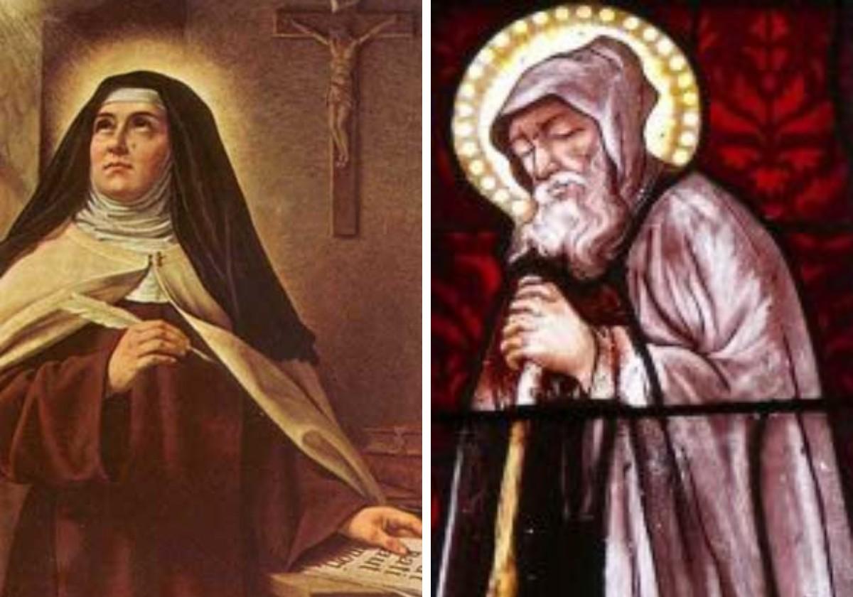 Santa Teresa de Portugal y San Herveo.