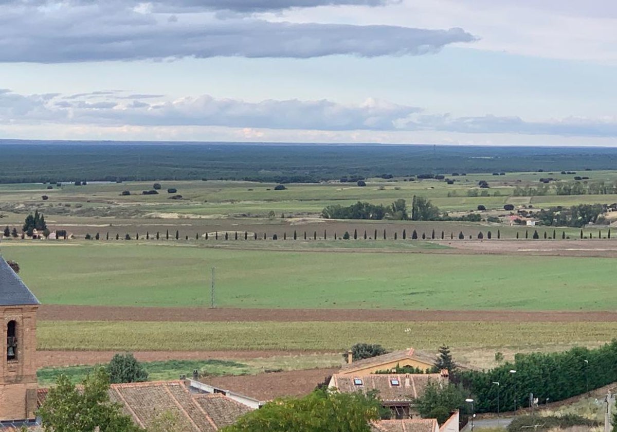 Domingo García, en plena Campiña segoviana.