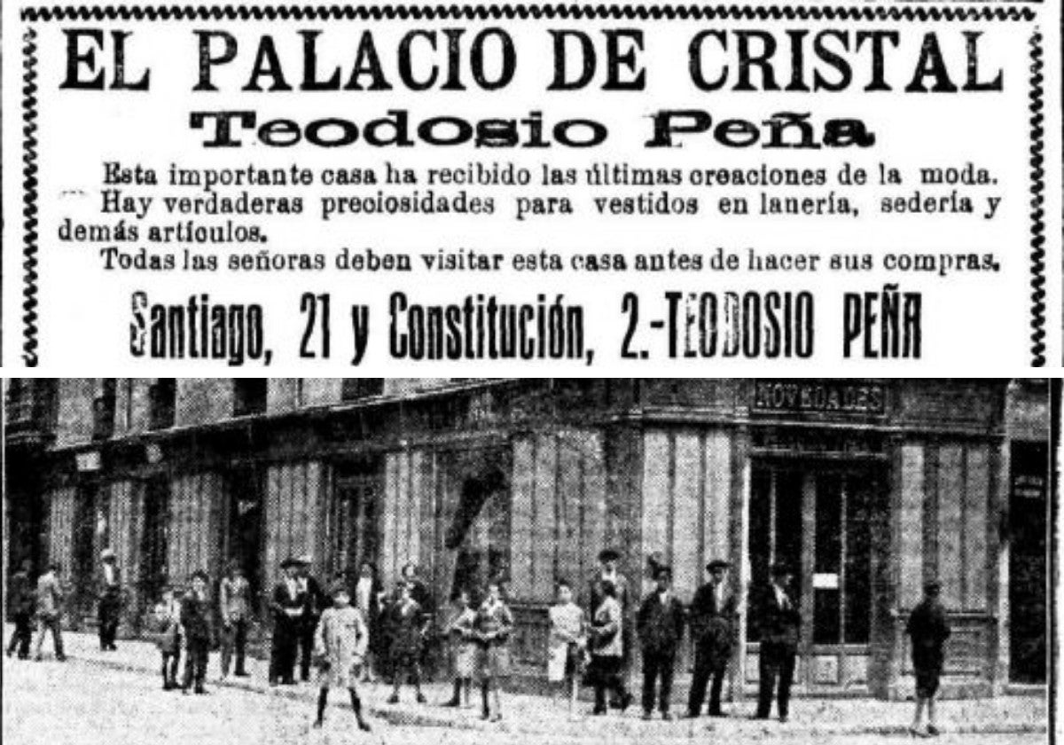 Anuncios del comercio.