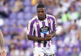 Iván Cédric, durante un partido con el Real Valladolid.