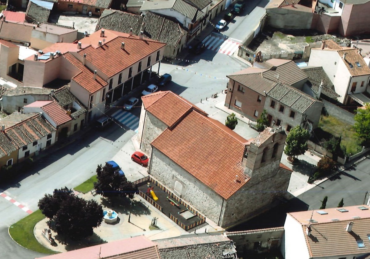 Vista aérea del casco urbano de Marugán.