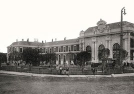 La estación en una postal histórica fechada hacia 1910.