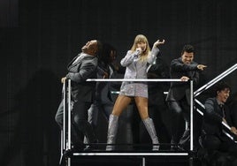 Taylor Swift durante uno de sus conciertos de Madrid.