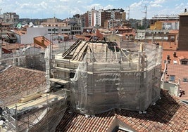 Hundimiento de la cúpula de la iglesia de la Vera Cruz de la calle Platerías.