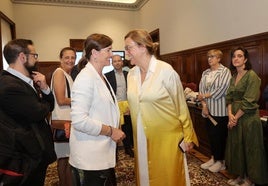 Participantes en la reunión del patronato de la Fundación Santa María la Real.